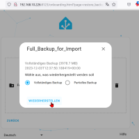  Start Wiederherstellung